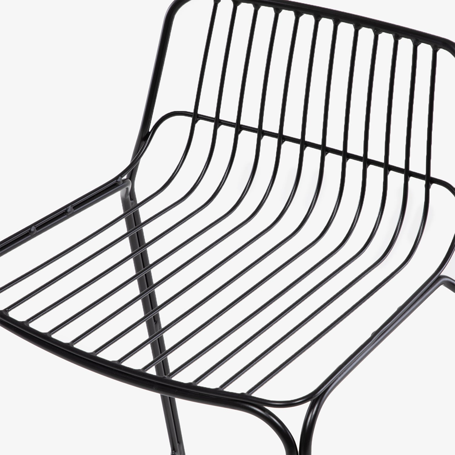 Taburete Medio Metal Isabella Negro - Form Design