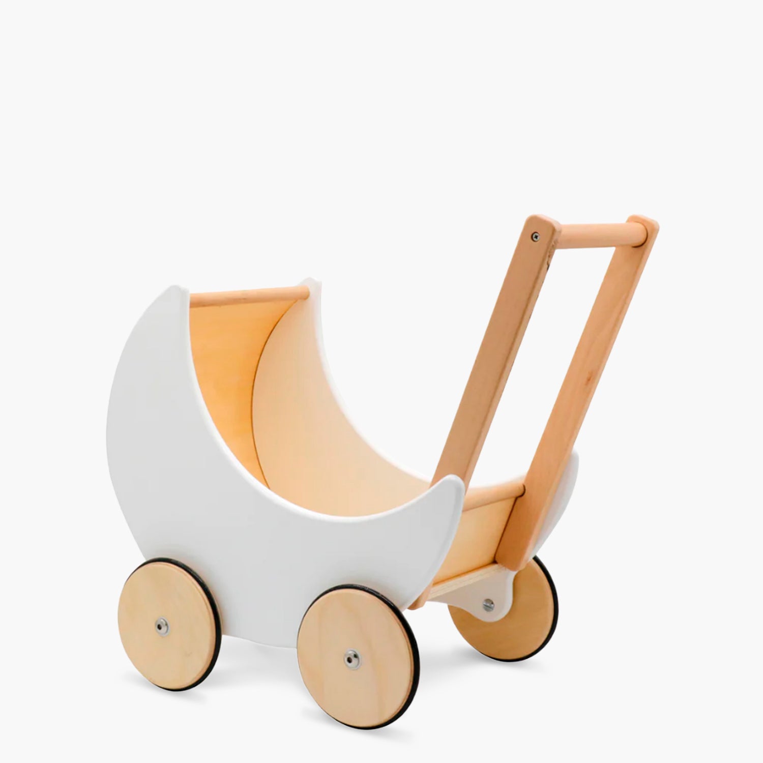 Coche para Muñecas Samanta Infantil de Madera Blanco