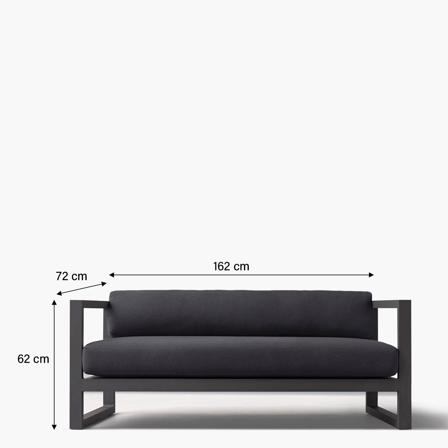 Sofa 2C Terraza Montego LT Gris Oscuro