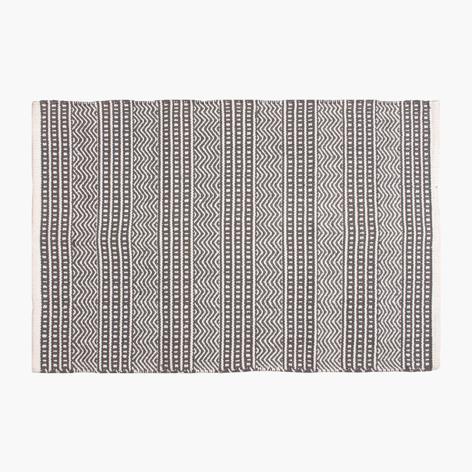 Alfombra Algodon Tribal 200x300 Gris