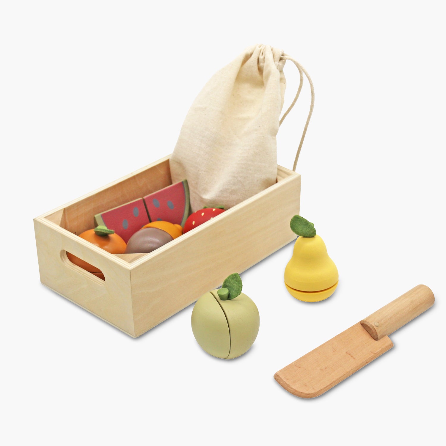 Set Frutas de Madera Multicolor