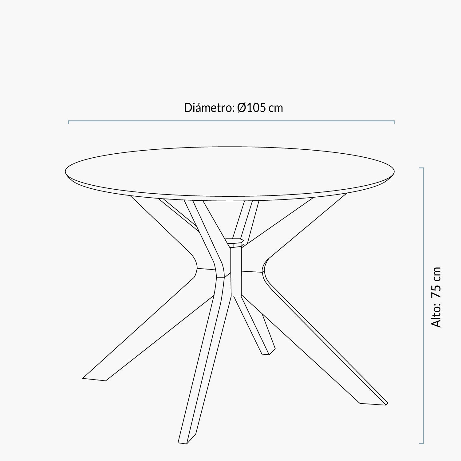 Mesa Comedor Duncan redonda Natural