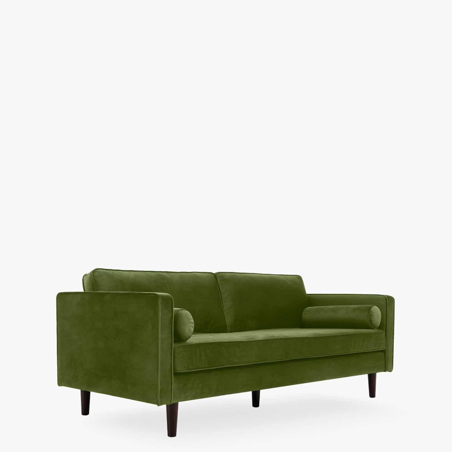 Sofá Polo velvet 3C verde musgo