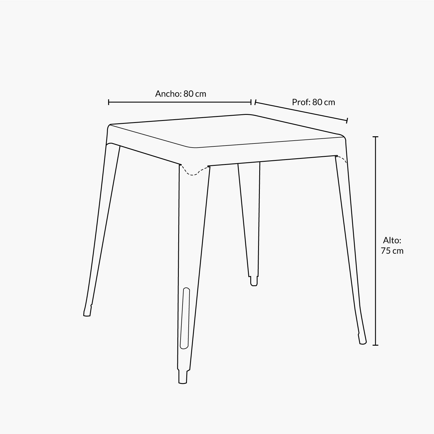 Mesa Comedor metalica Tolix