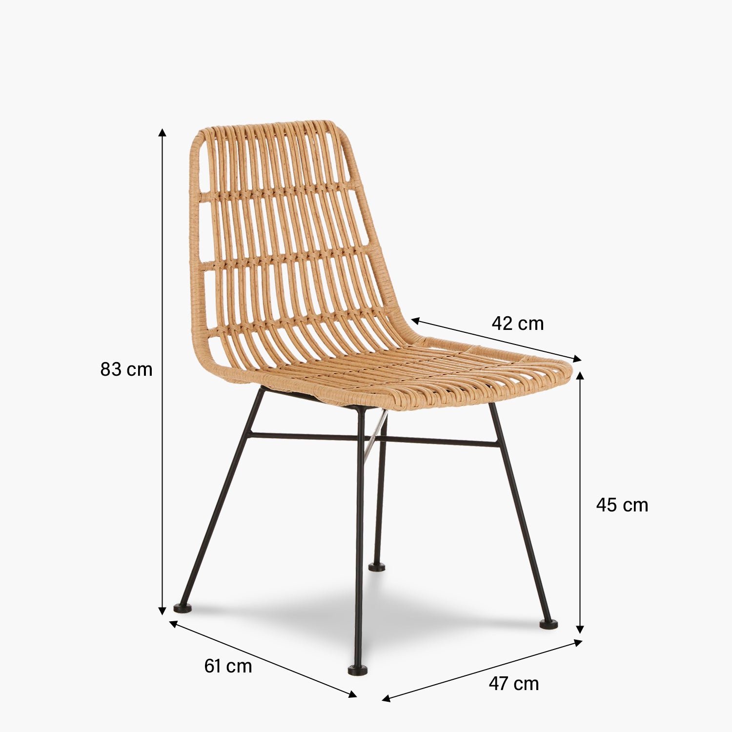 Silla Comedor Terraza Ratan Creta