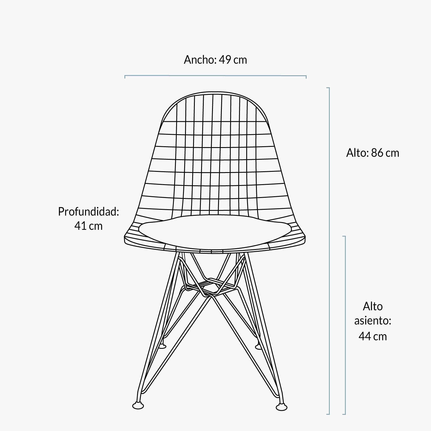 Silla Wire Blanco