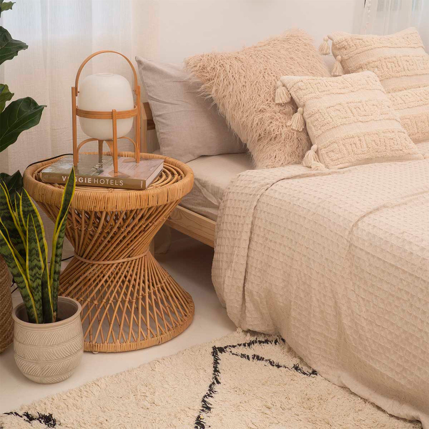 Cubrecama Panal King Natural