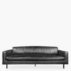 Sofa 3C Sinatra Cuero Negro