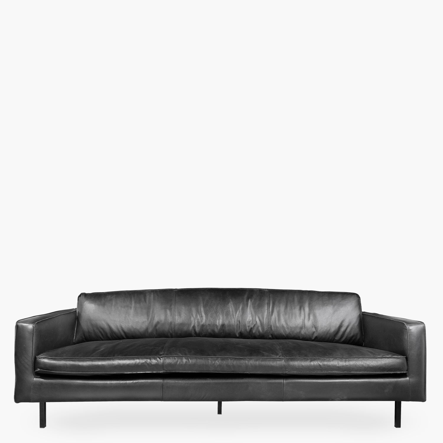 Sofa 3C Sinatra Cuero Negro