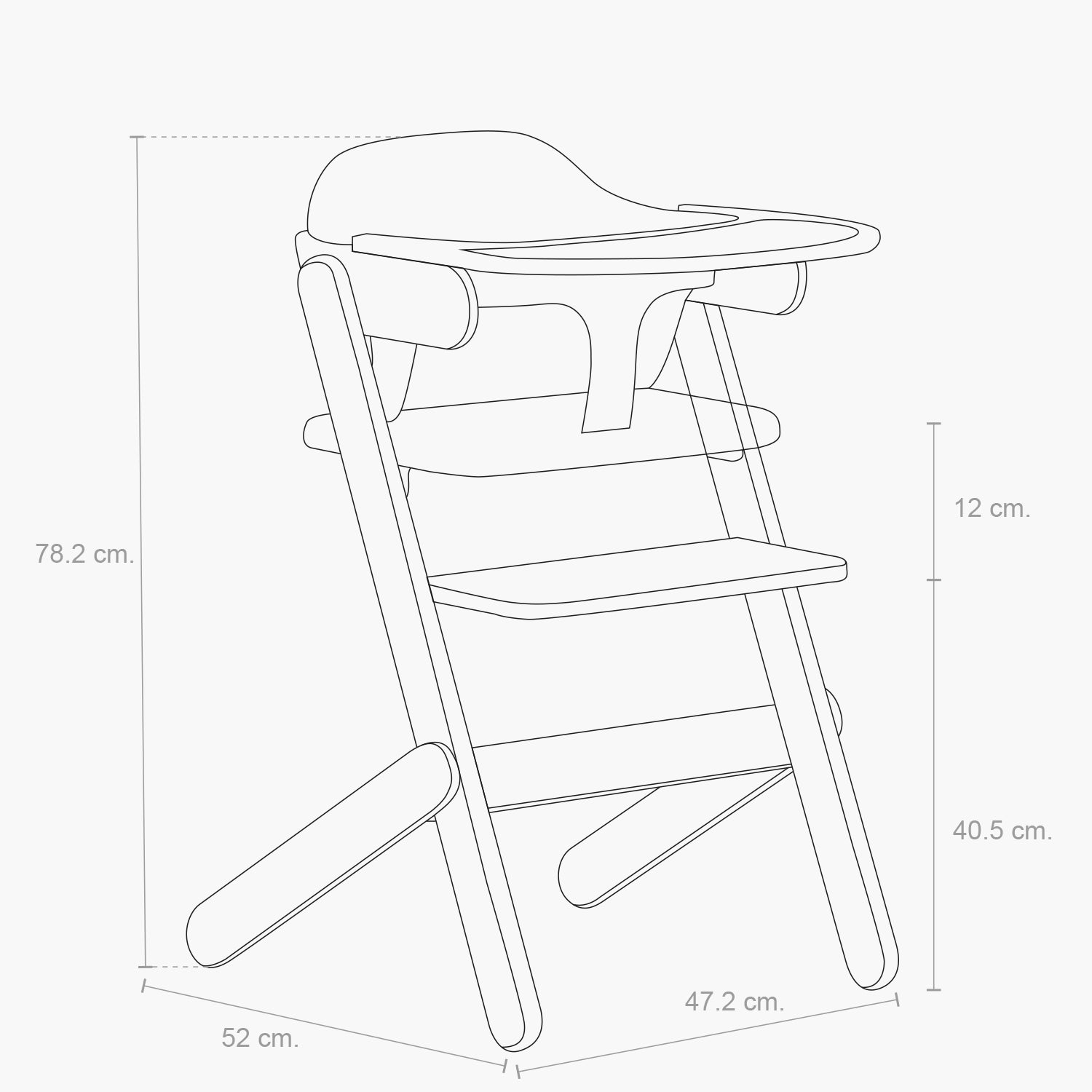Silla de Comer Infantil Mara Celeste