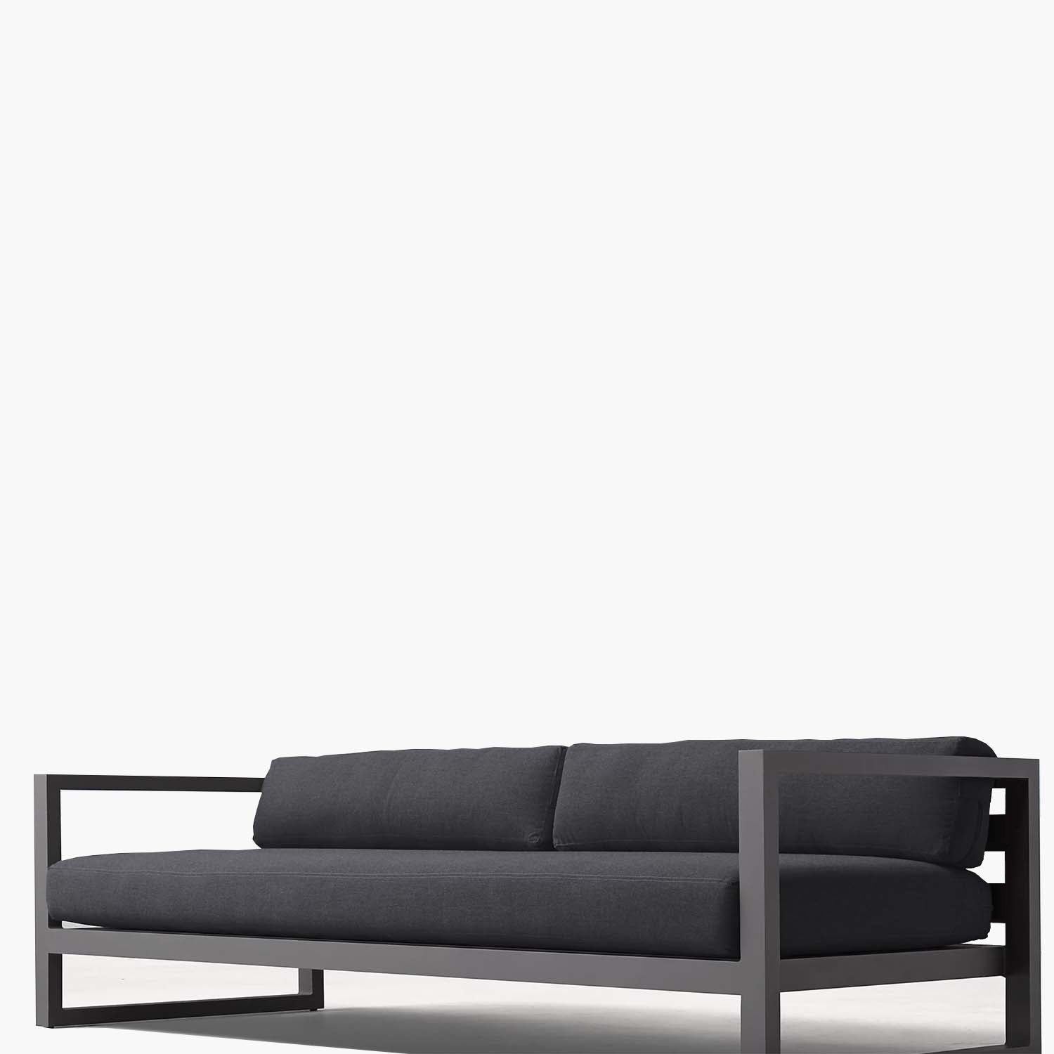 Sofa 3C Terraza Montego LT Gris Oscuro