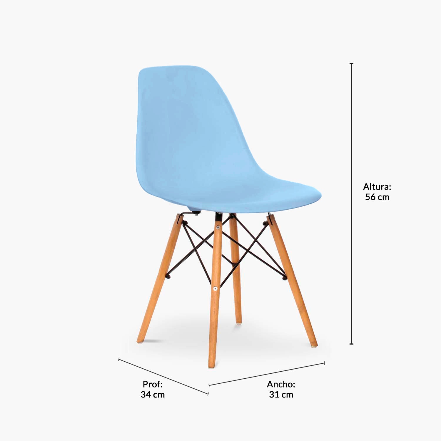 Silla Kids Eames DSW Celeste (Réplica)