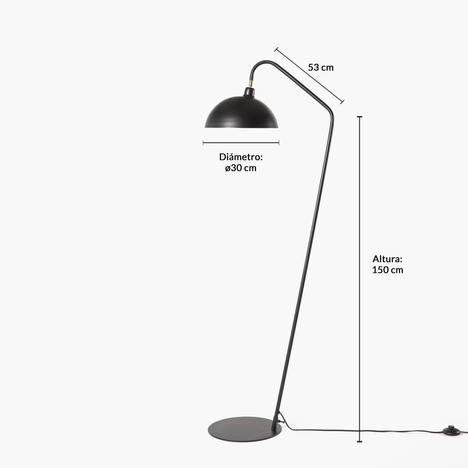 Lámpara de Pie Bihar Negro