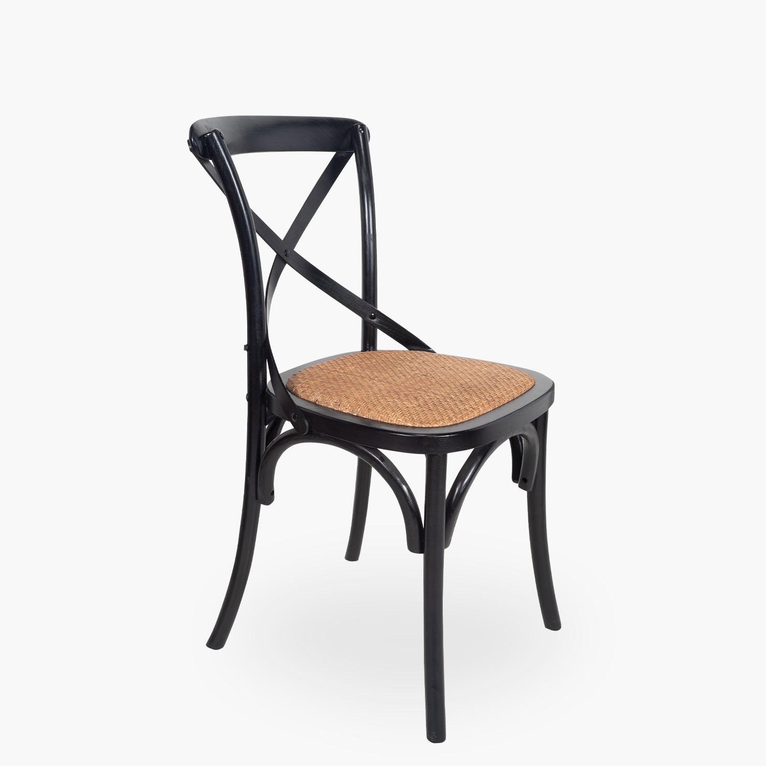 Silla Madera Tradition Rattan Negro