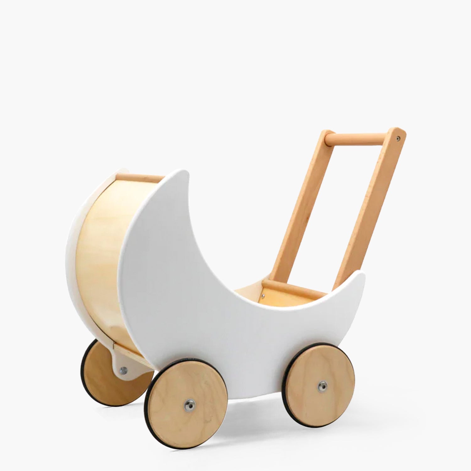 Coche para Muñecas Samanta Infantil de Madera Blanco