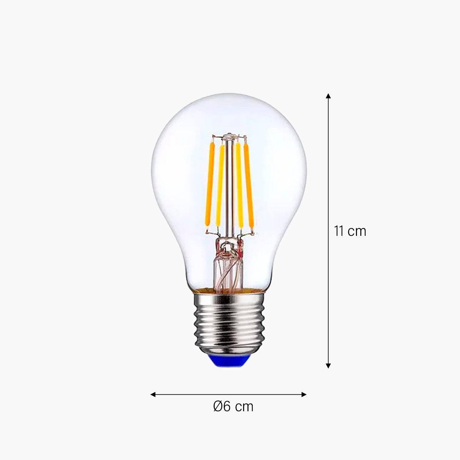 Ampolleta Led Filamento A60 Luz Blanca (E27 6W)