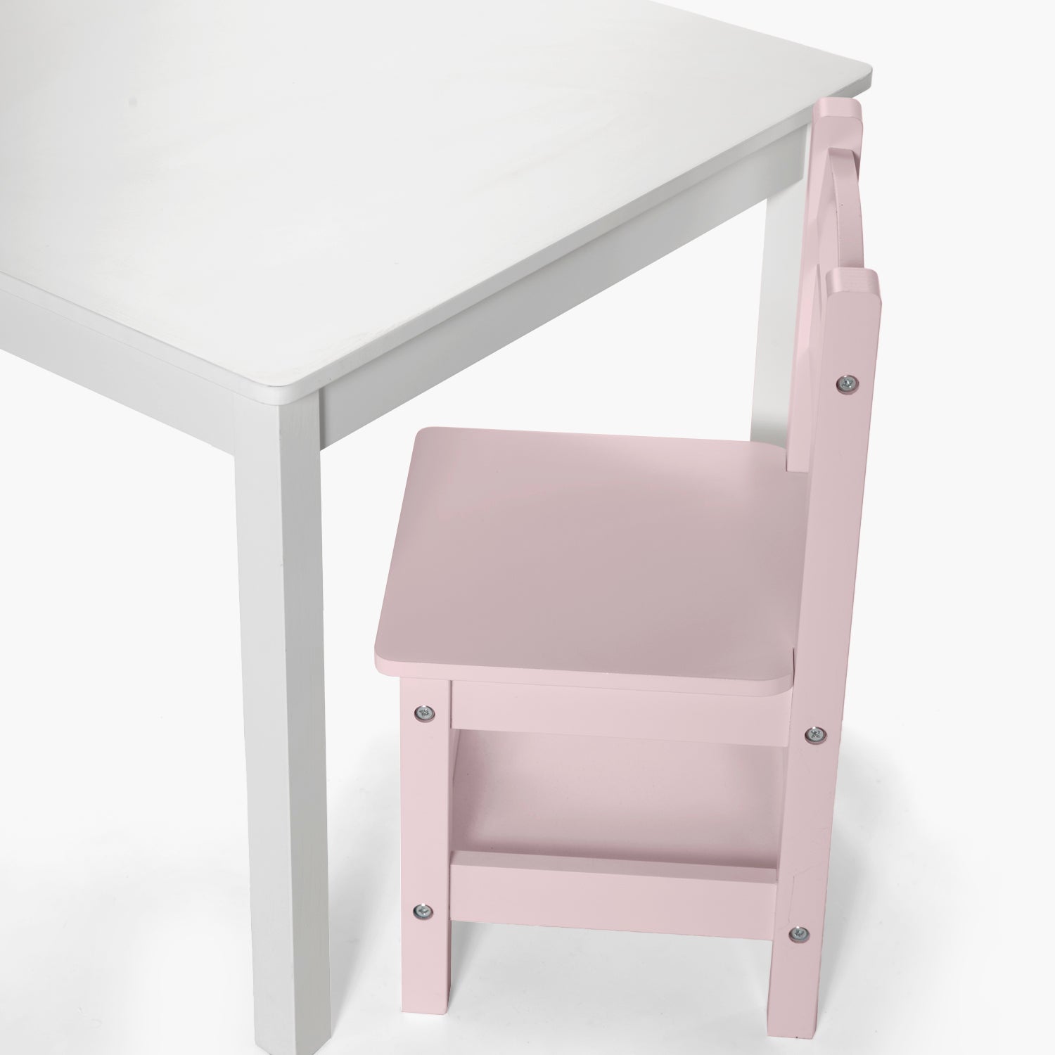 Pack Kids 1 Mesa 2 sillas Olivia Blanco/Rosado