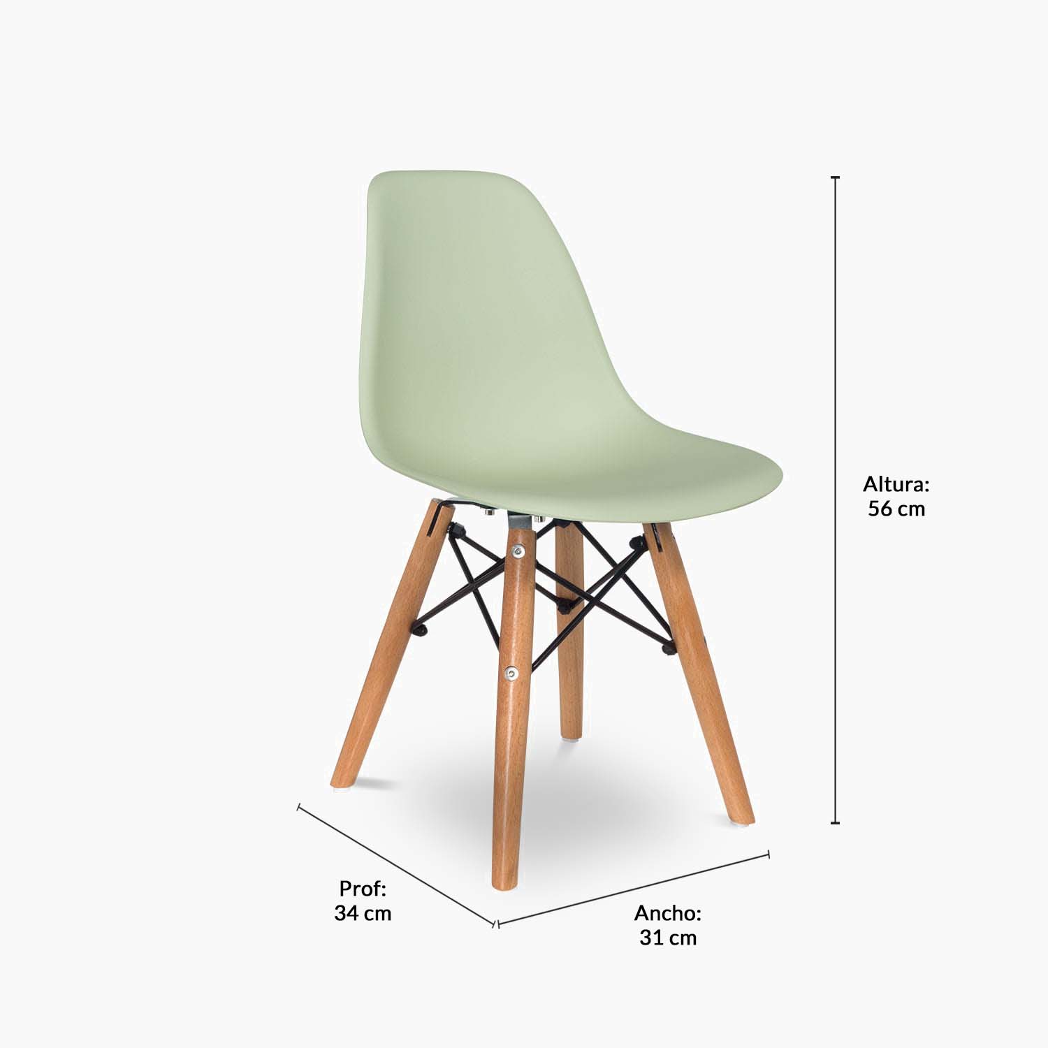 Silla Kids Eames DSW Menta (Réplica)