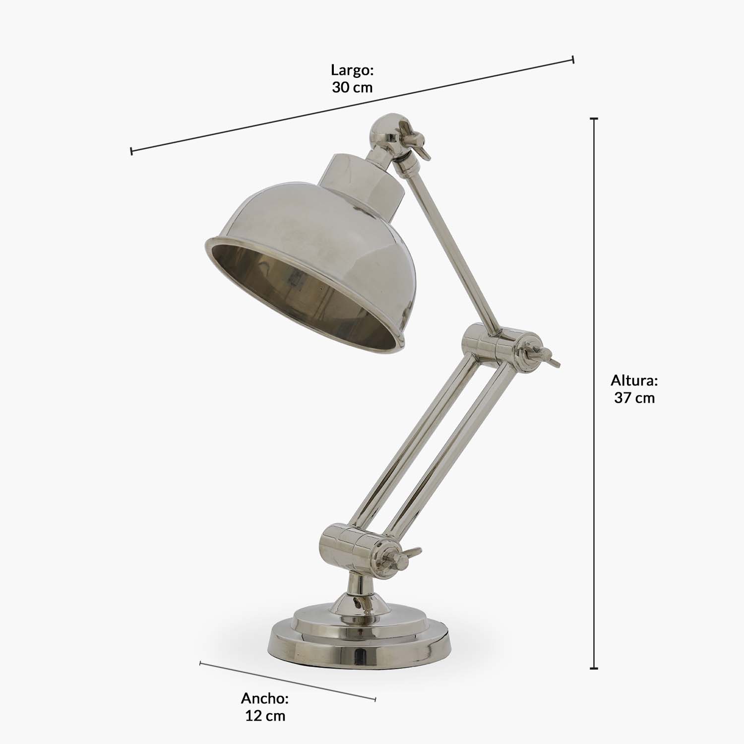 Lámpara De mesa Jefferson Niquel