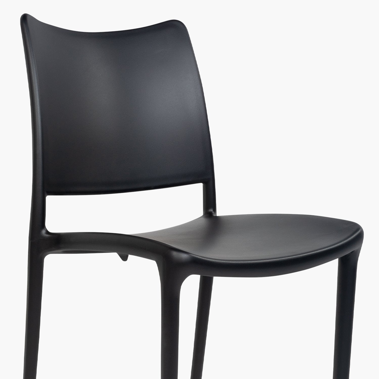 Silla plastico para exterior Todi Negro