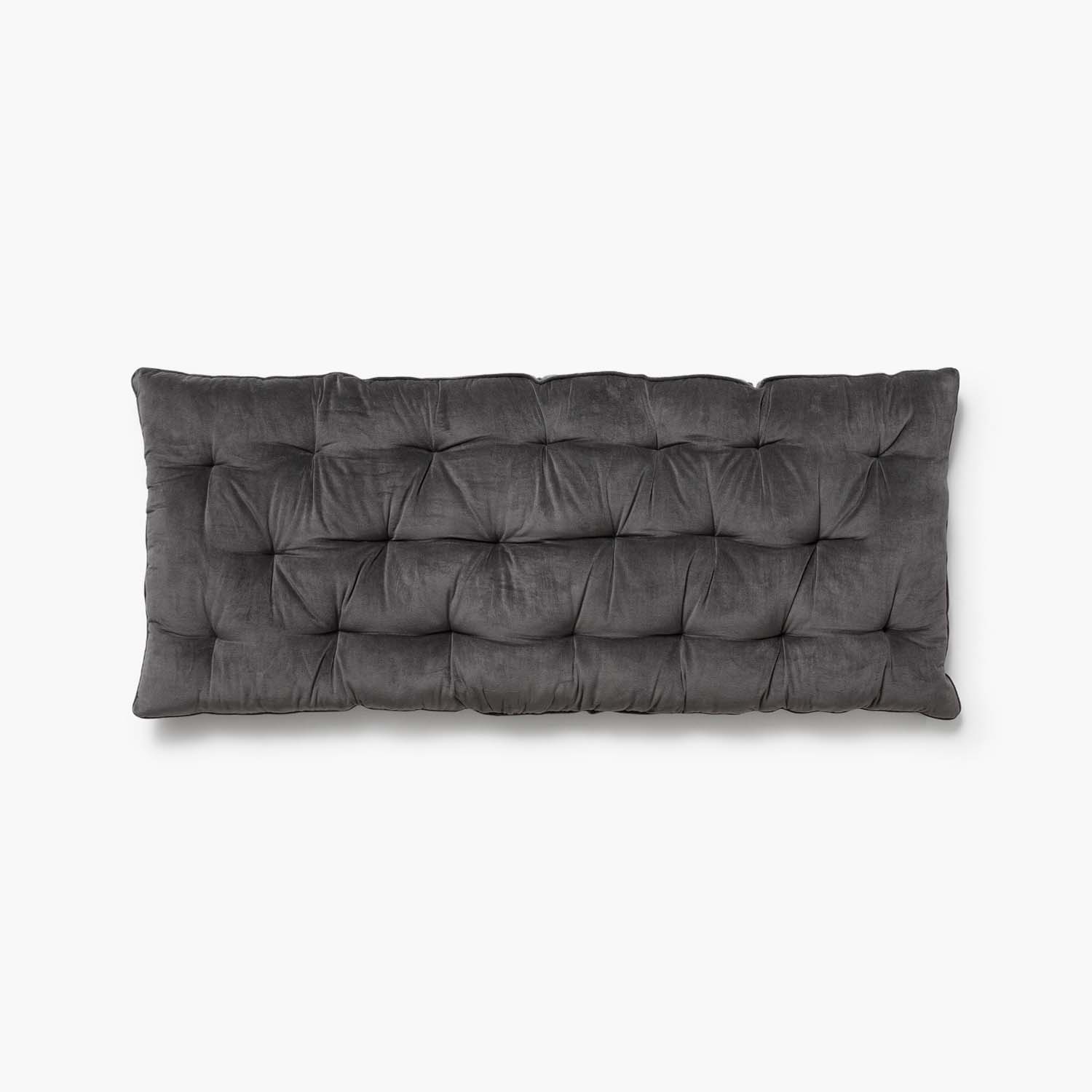 Respaldo de cama acolchado Velur 60x180 Negro