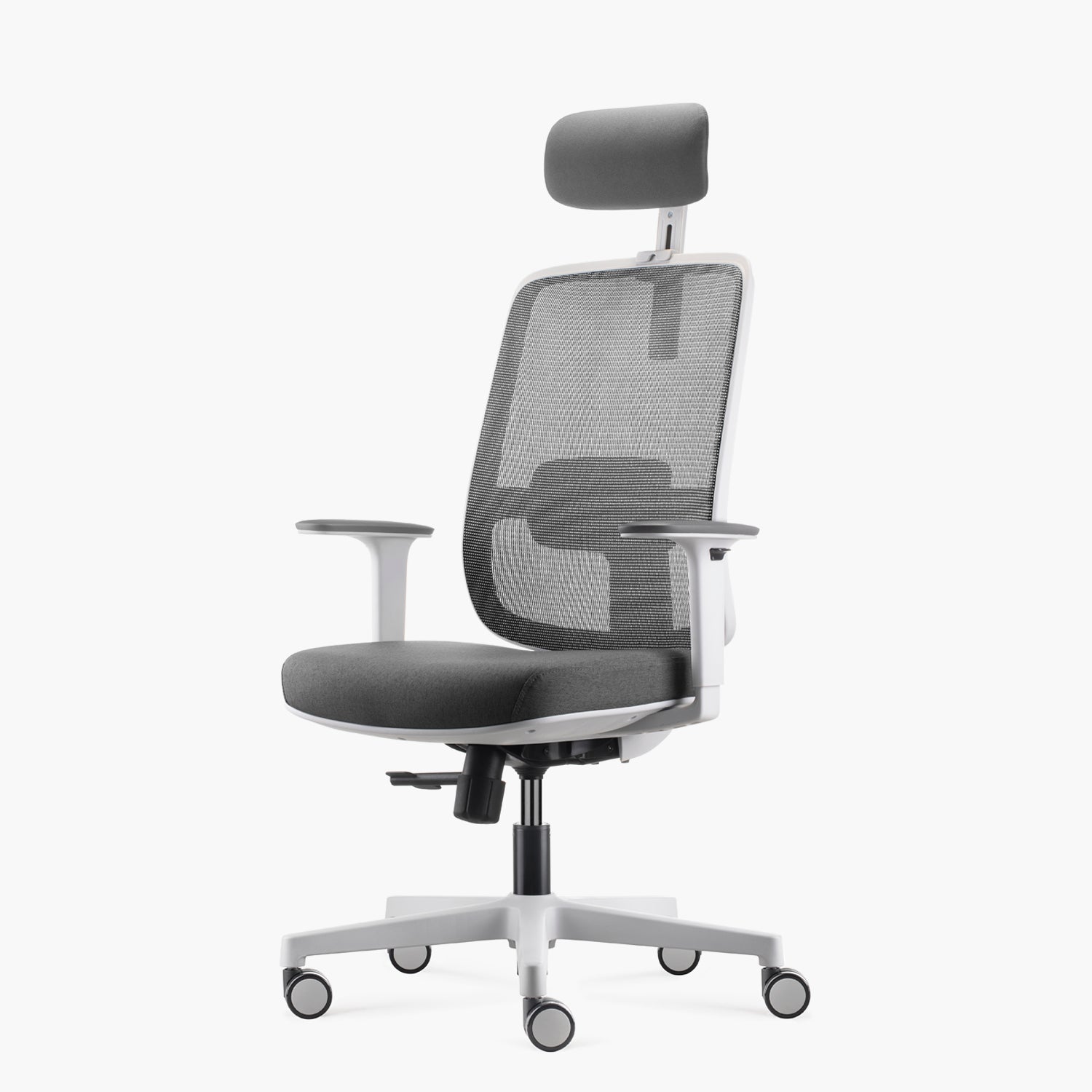 Silla Oficina Lotto con cabecero Gris Claro