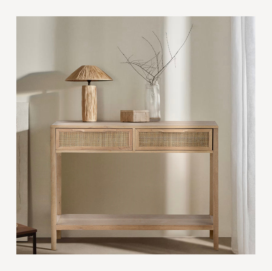 Arrimo John de madera natural, diseño minimalista con 40% OFF en Cyber FORM