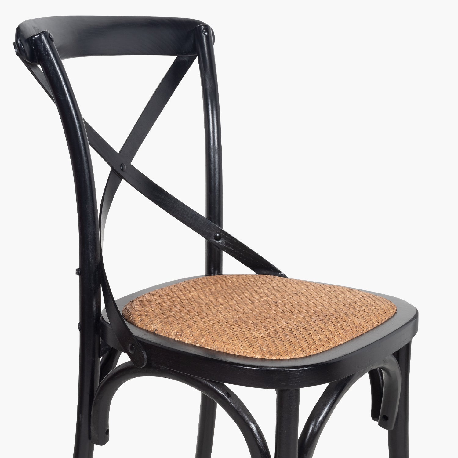 Silla Madera Tradition Rattan Negro