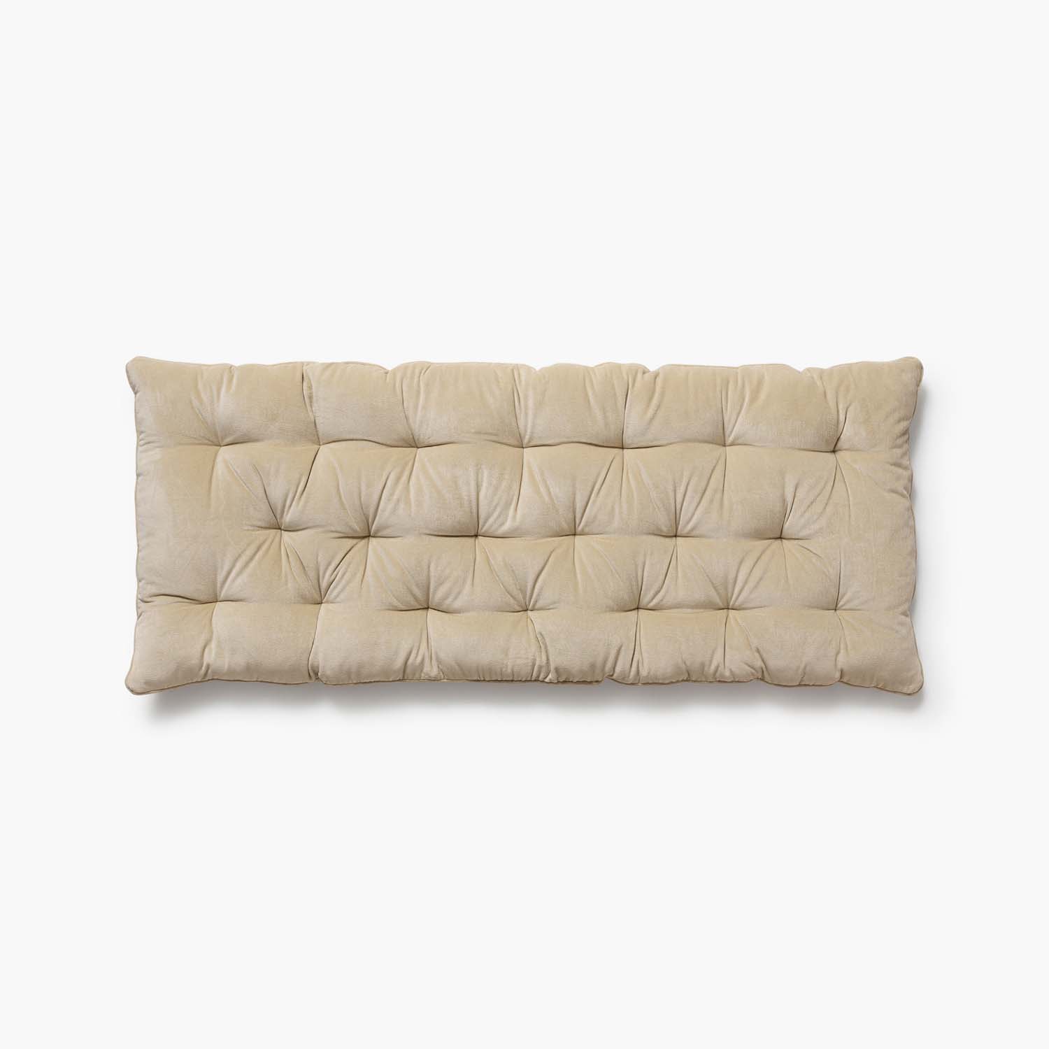 Respaldo de cama acolchado Velur 60x150 Crudo