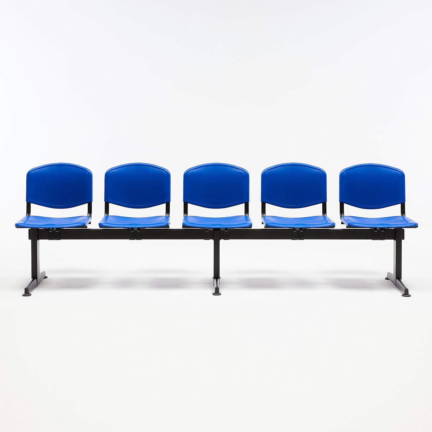 Banqueta Oficina Pata Luna ISO PP 5C Azul Base Negro - Form Design