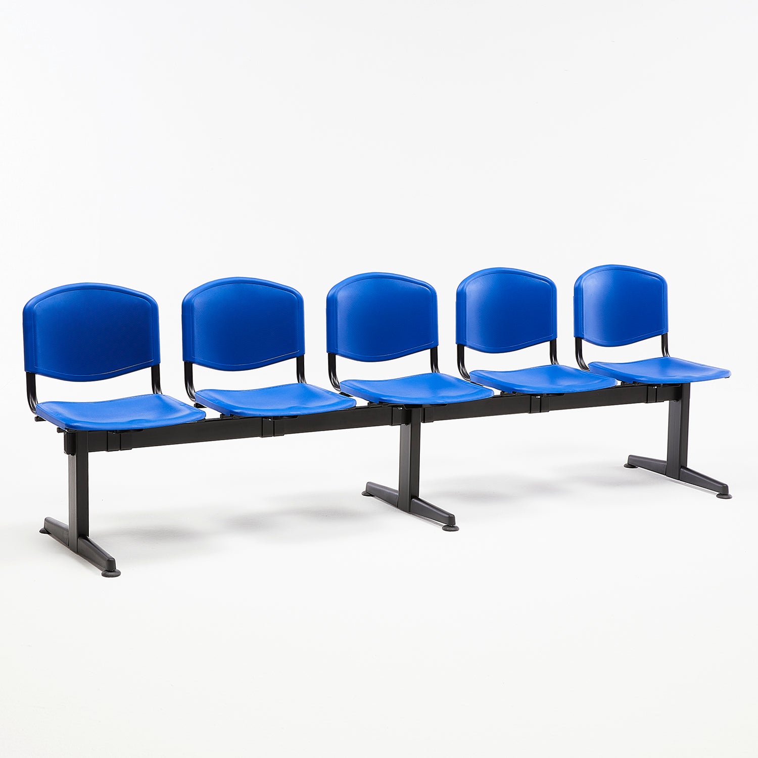 Banqueta Oficina Pata Luna ISO PP 5C Azul Base Negro - Form Design