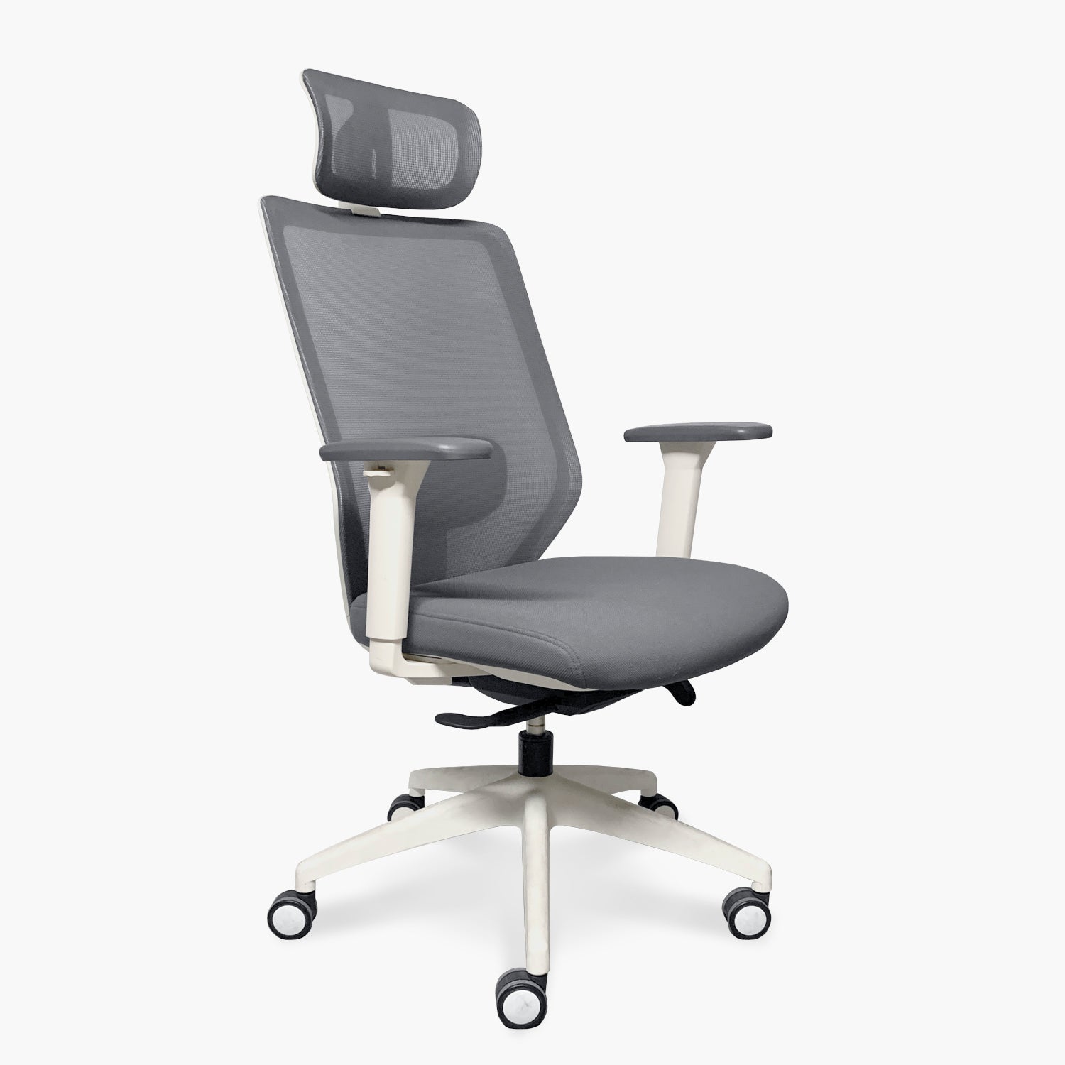 Silla Oficina Focus Gris Claro con cabecero