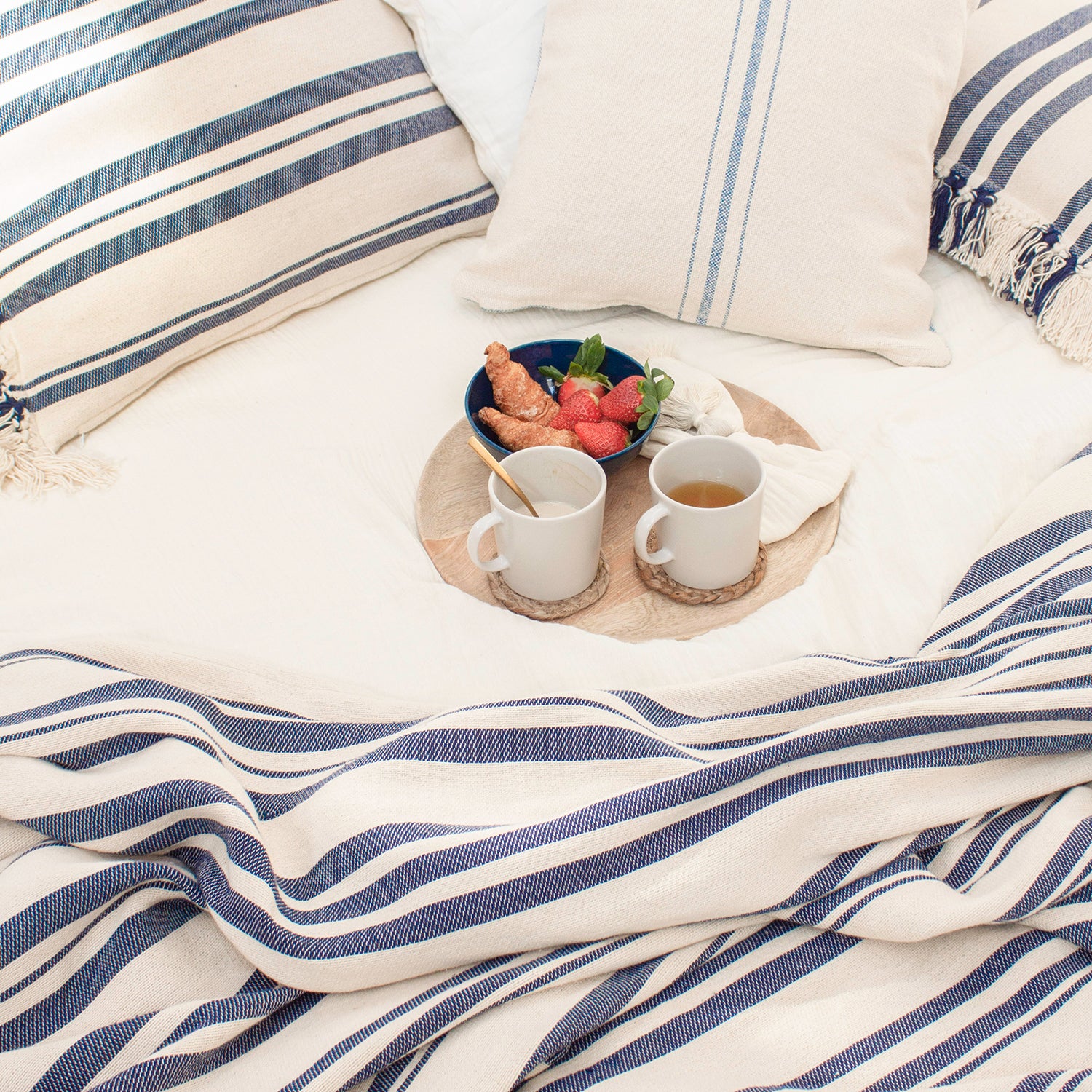 Cubrecama Juarez 1 1/2 Plazas Azul