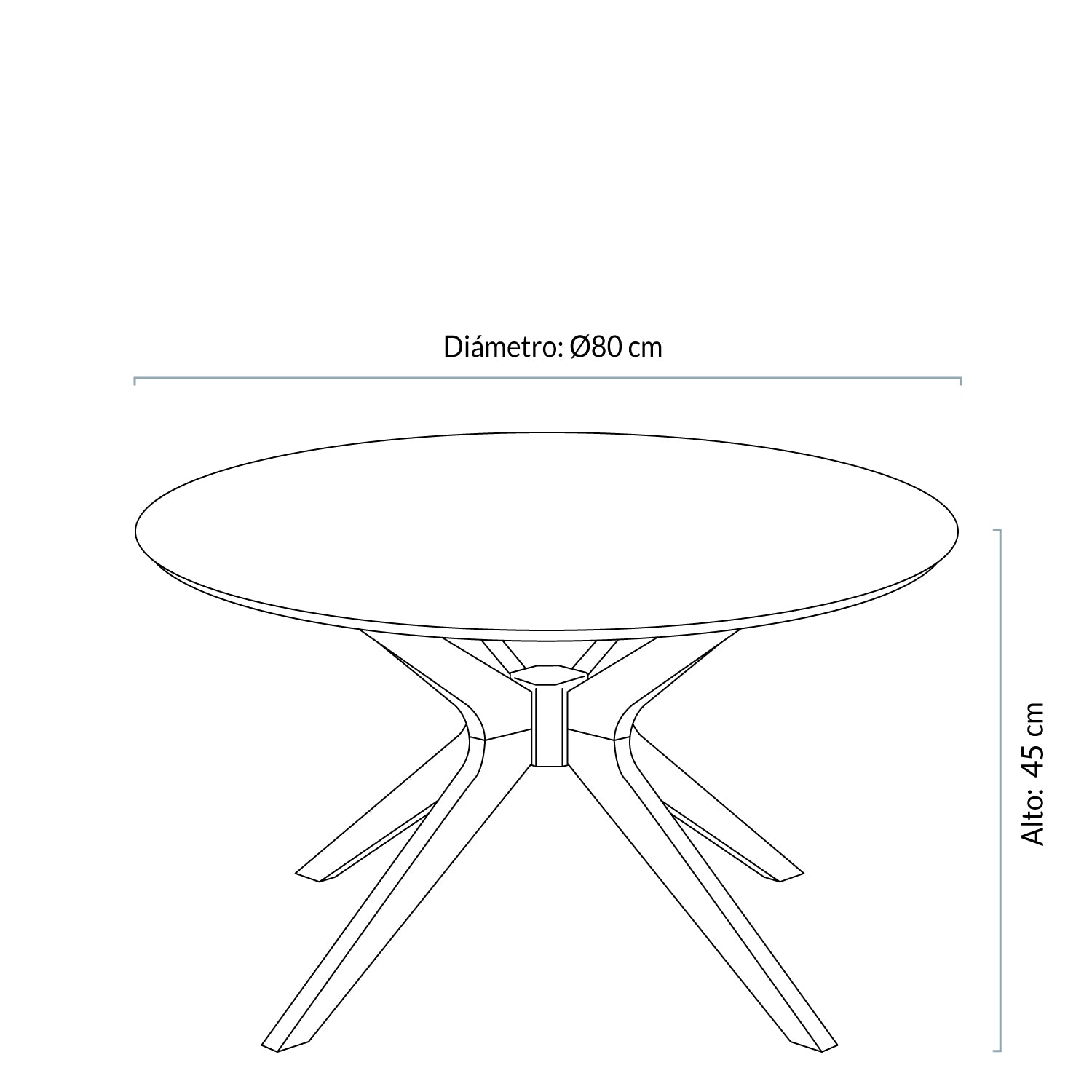 Mesa de centro Duncan redonda Negro