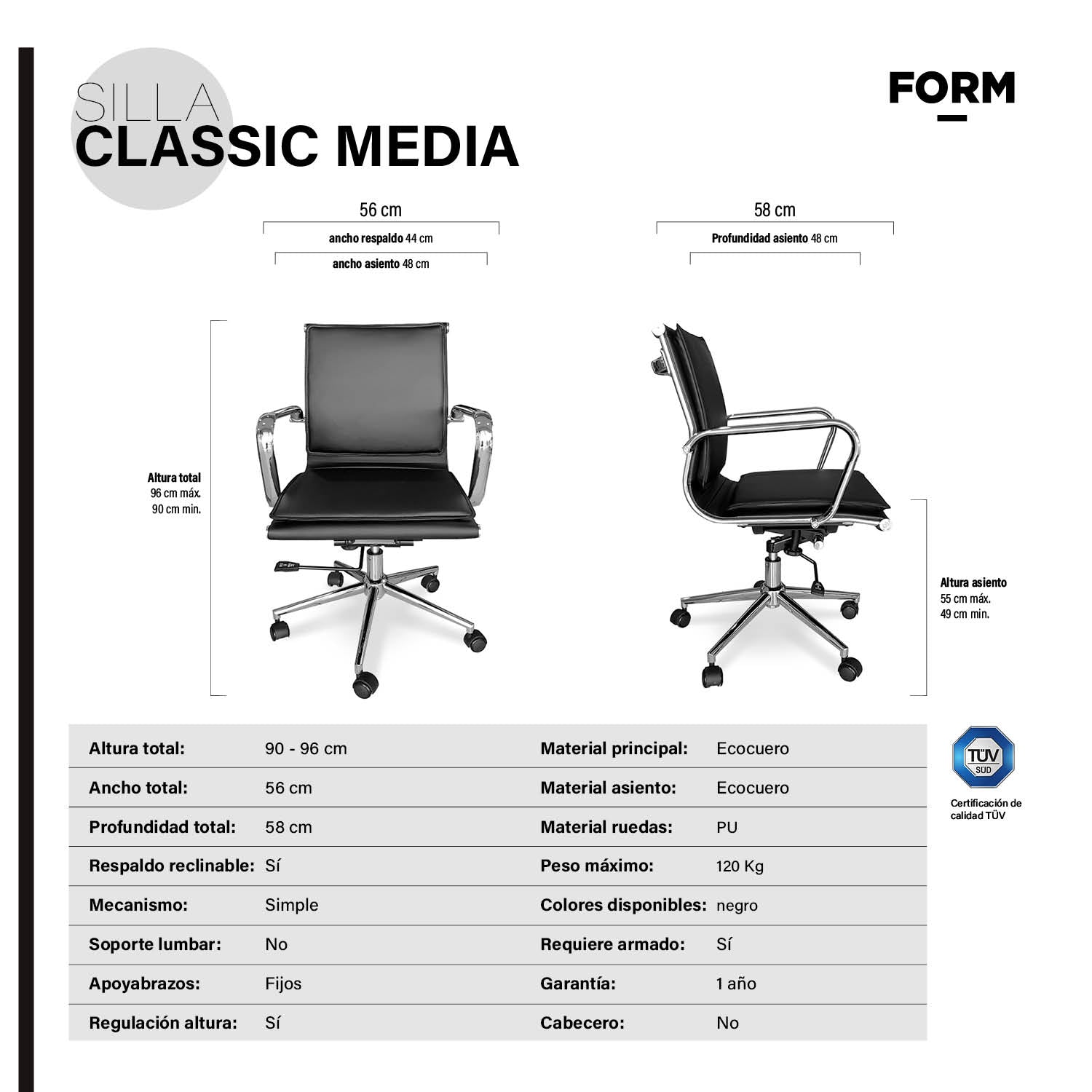 Silla Ejecutiva Classic Media