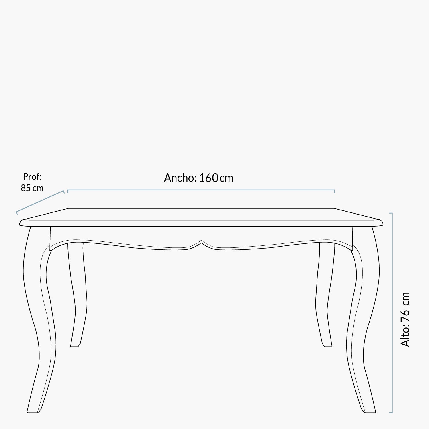 Mesa Comedor Olmo Natural 160