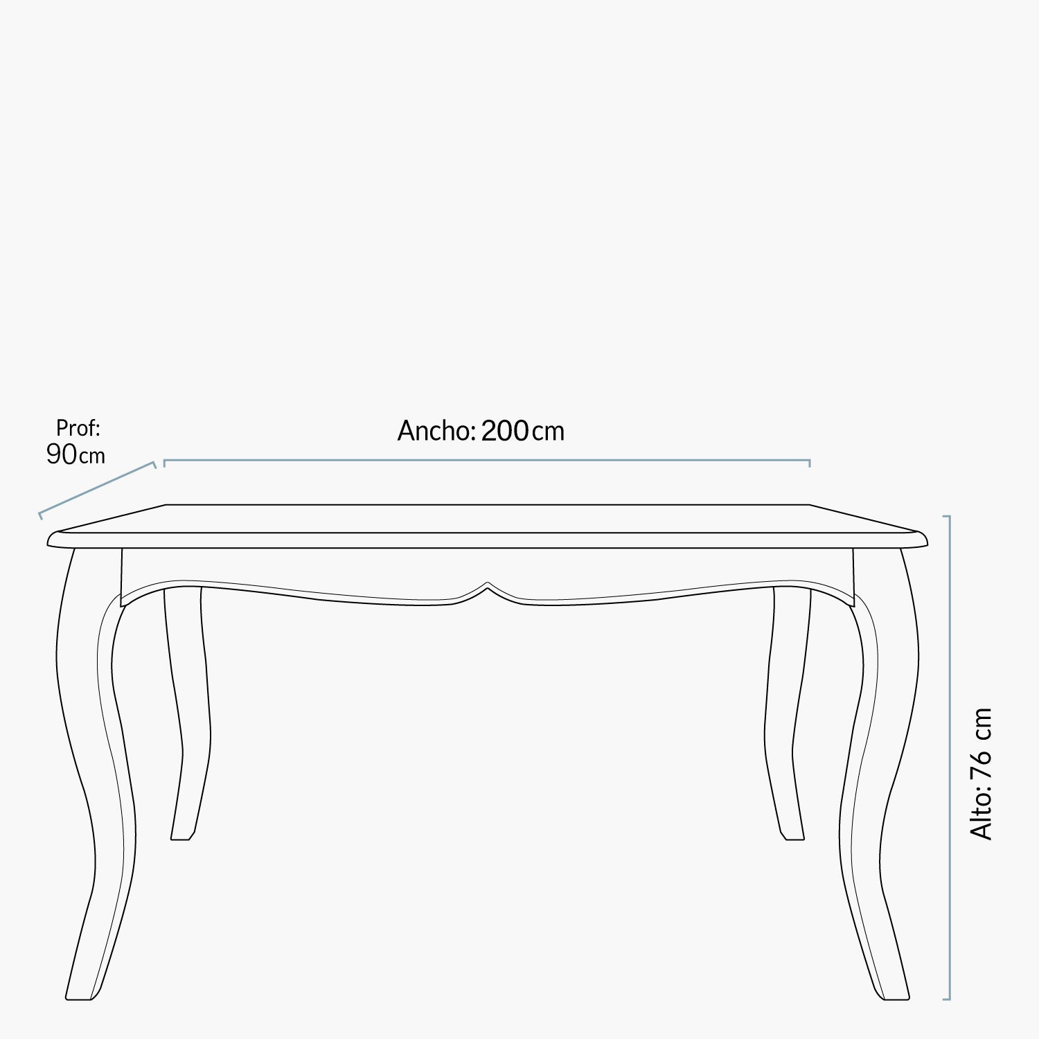 Mesa Comedor Olmo Natural 200