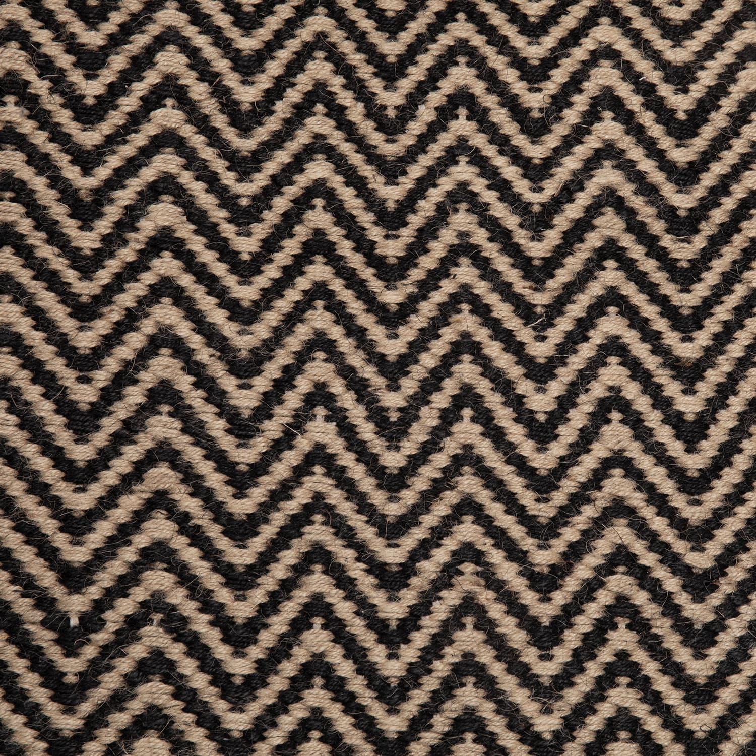 Alfombra Yute Chevron 200x300 Negro