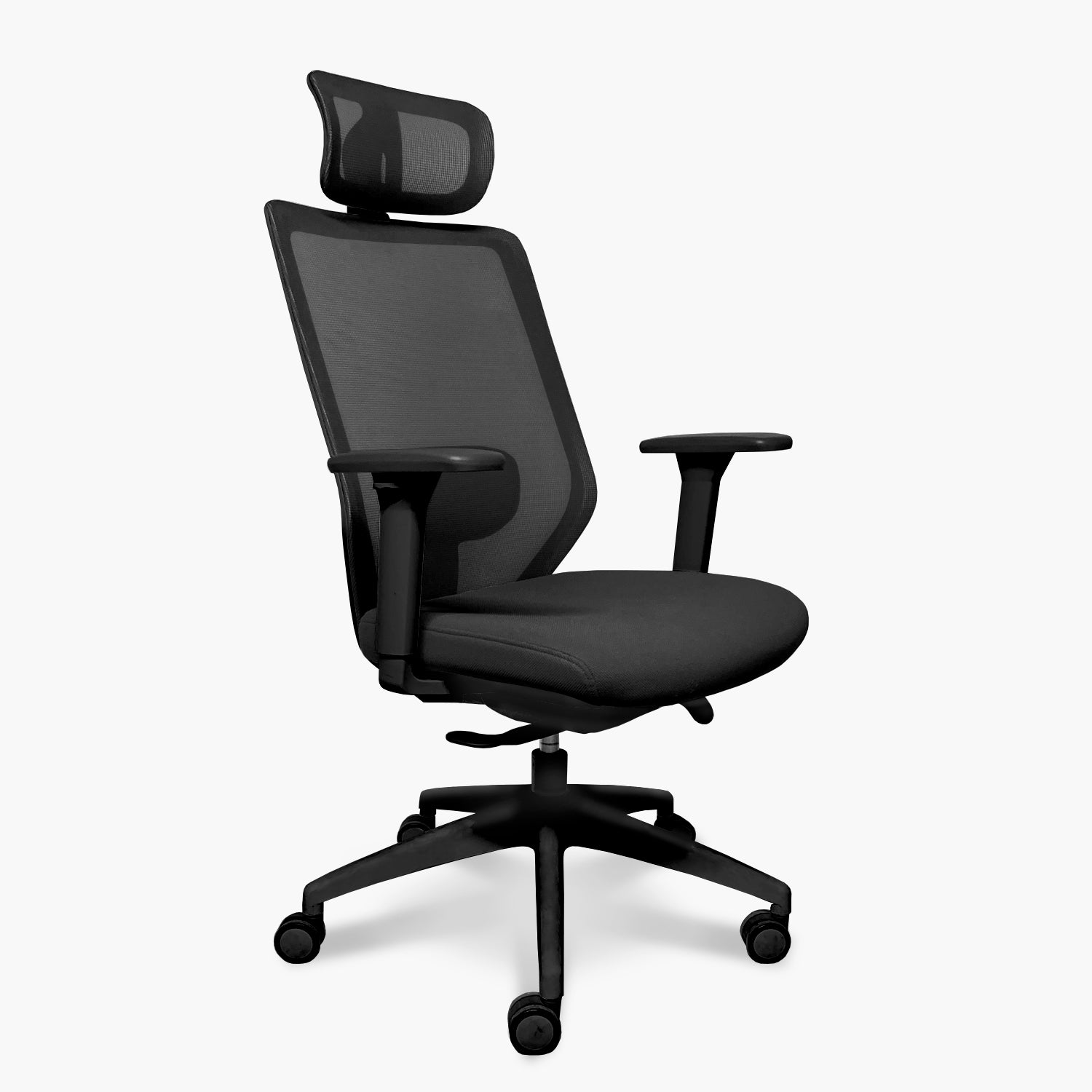 Silla Oficina Focus Negro con cabecero