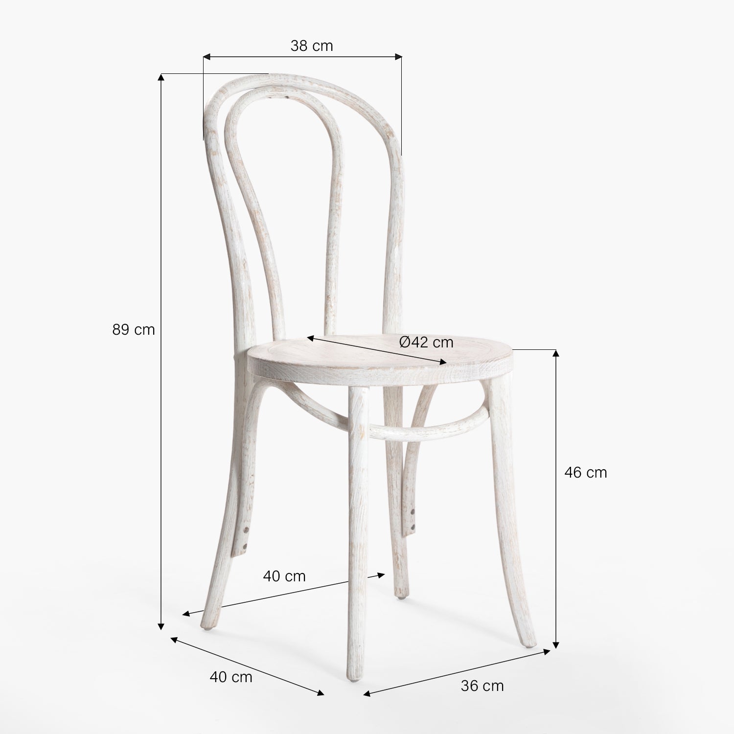 Silla Madera Vienna blanco