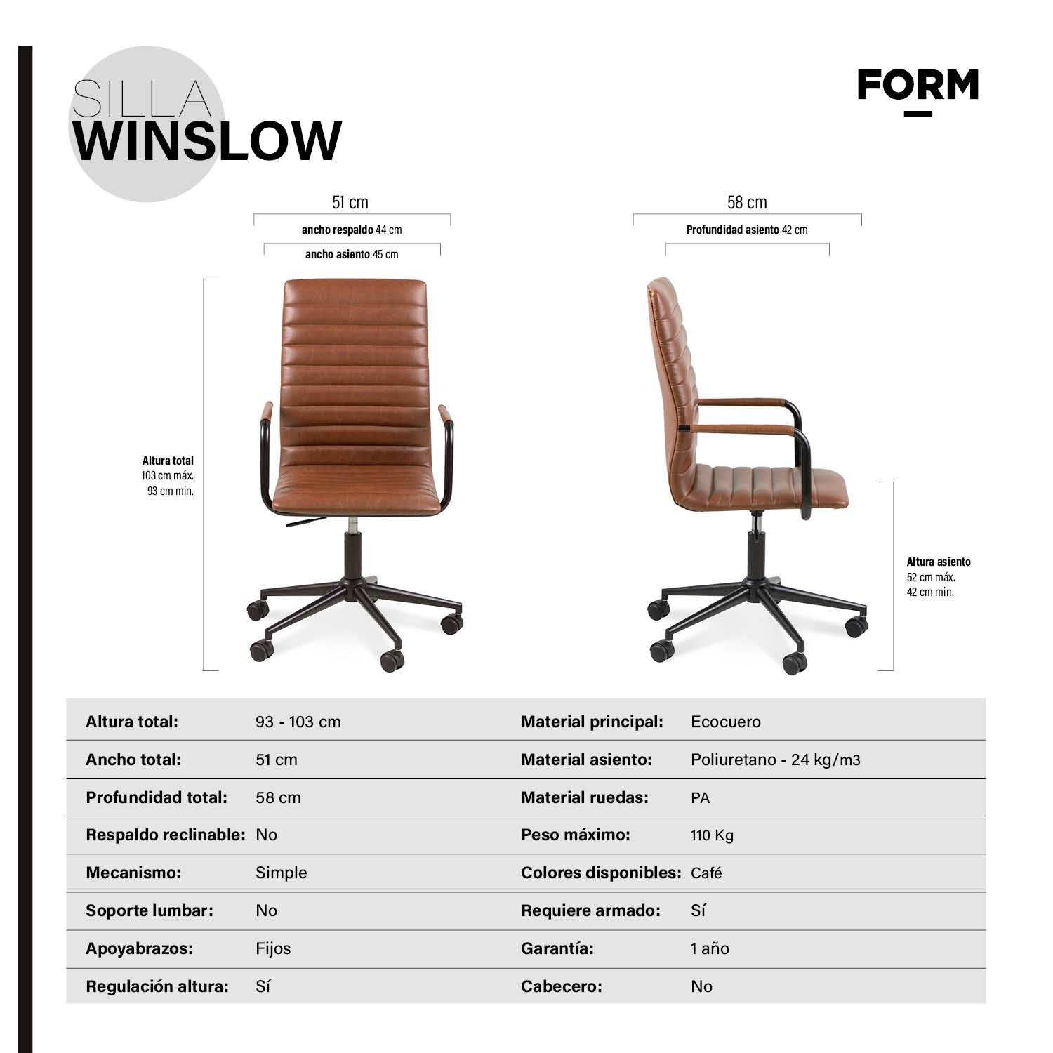 Silla de Oficina Winslow