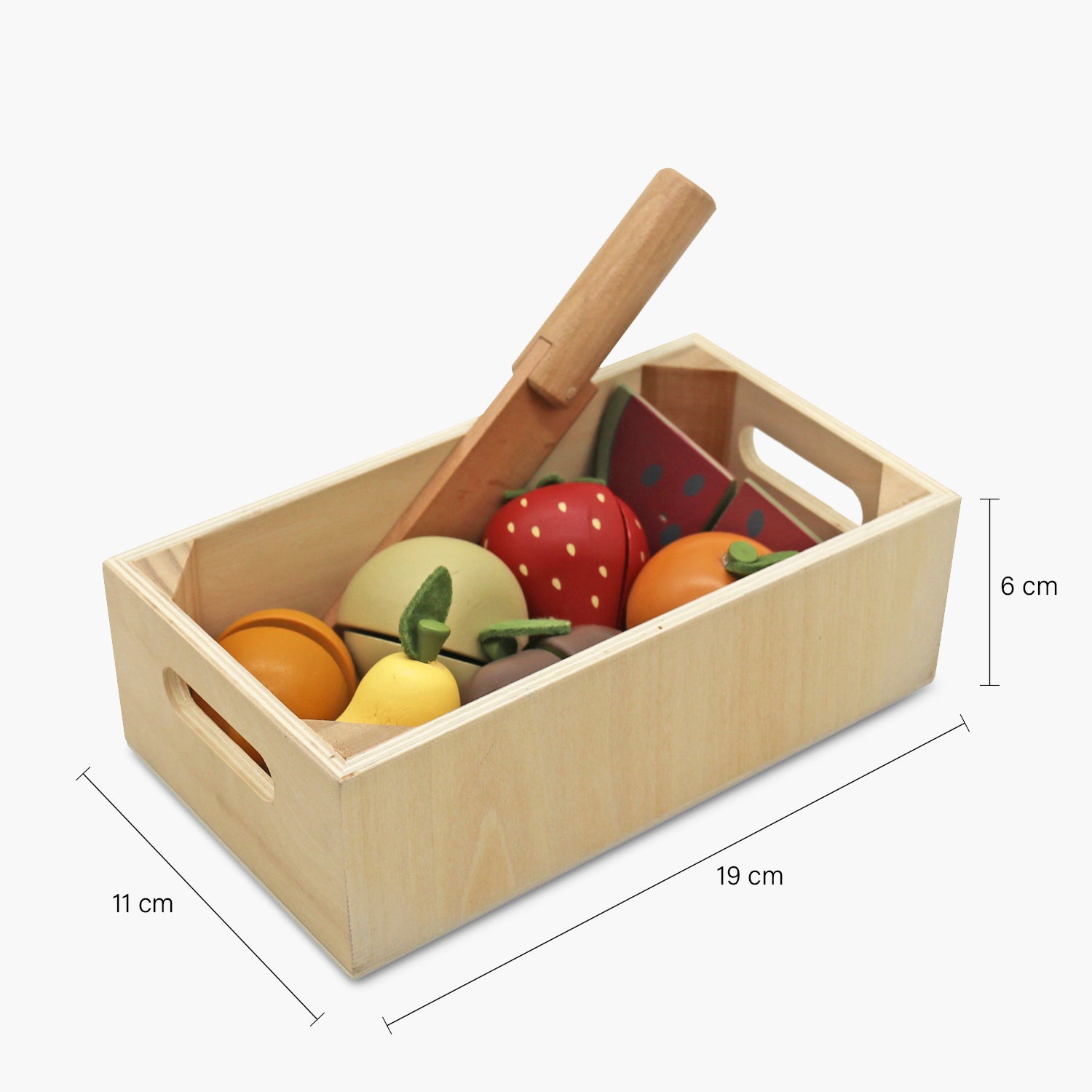 Set Frutas Magnéticas de Madera Multicolor