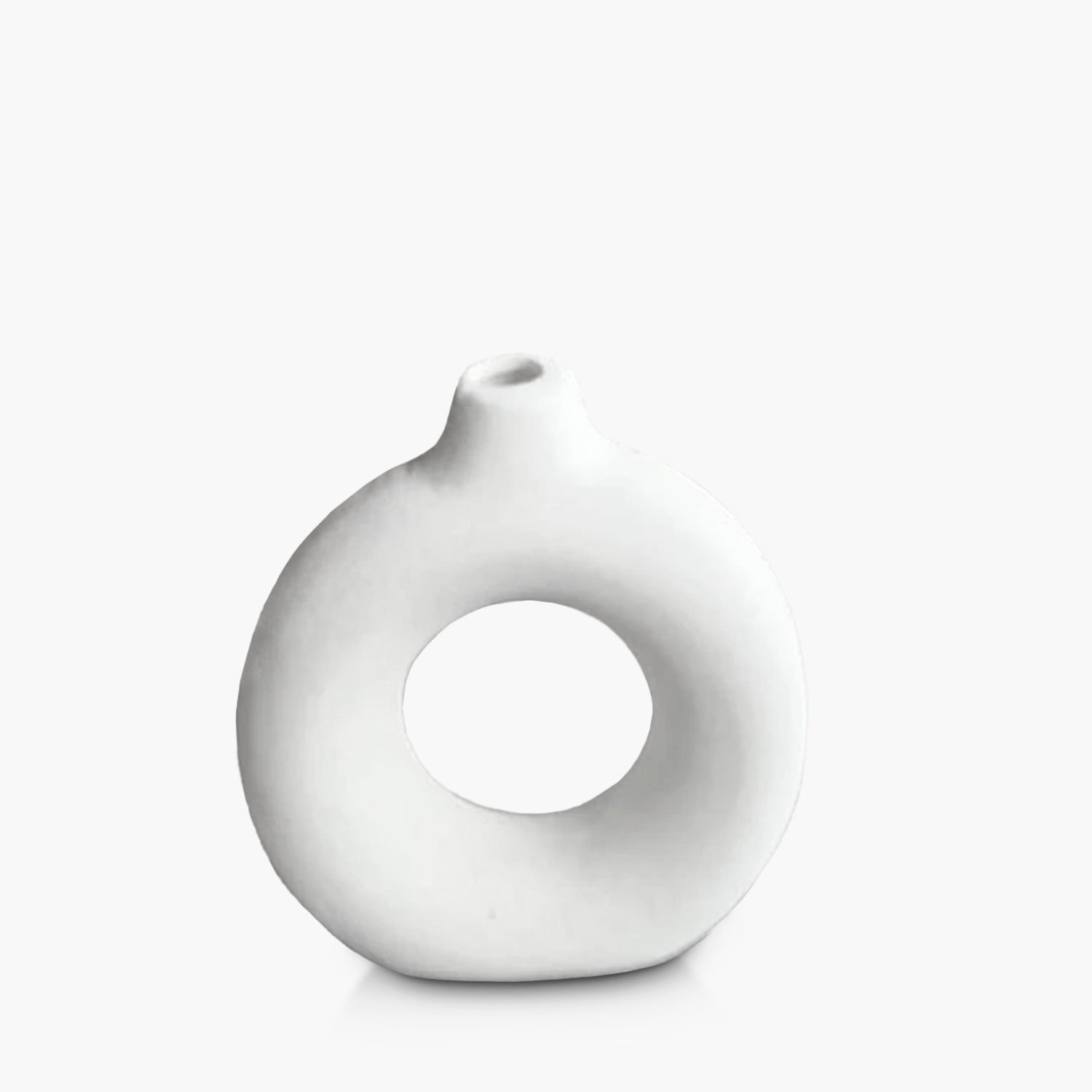 Florero Anillo Blanco