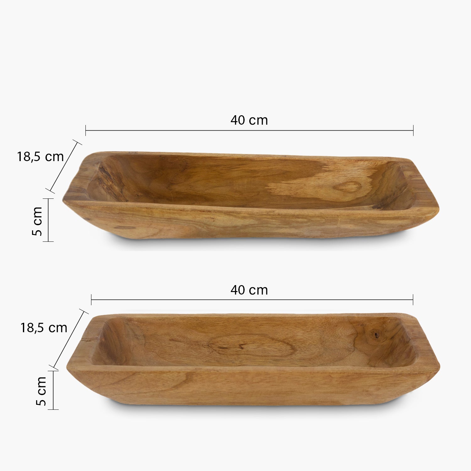 Set Bandejas Guara Teca Natural