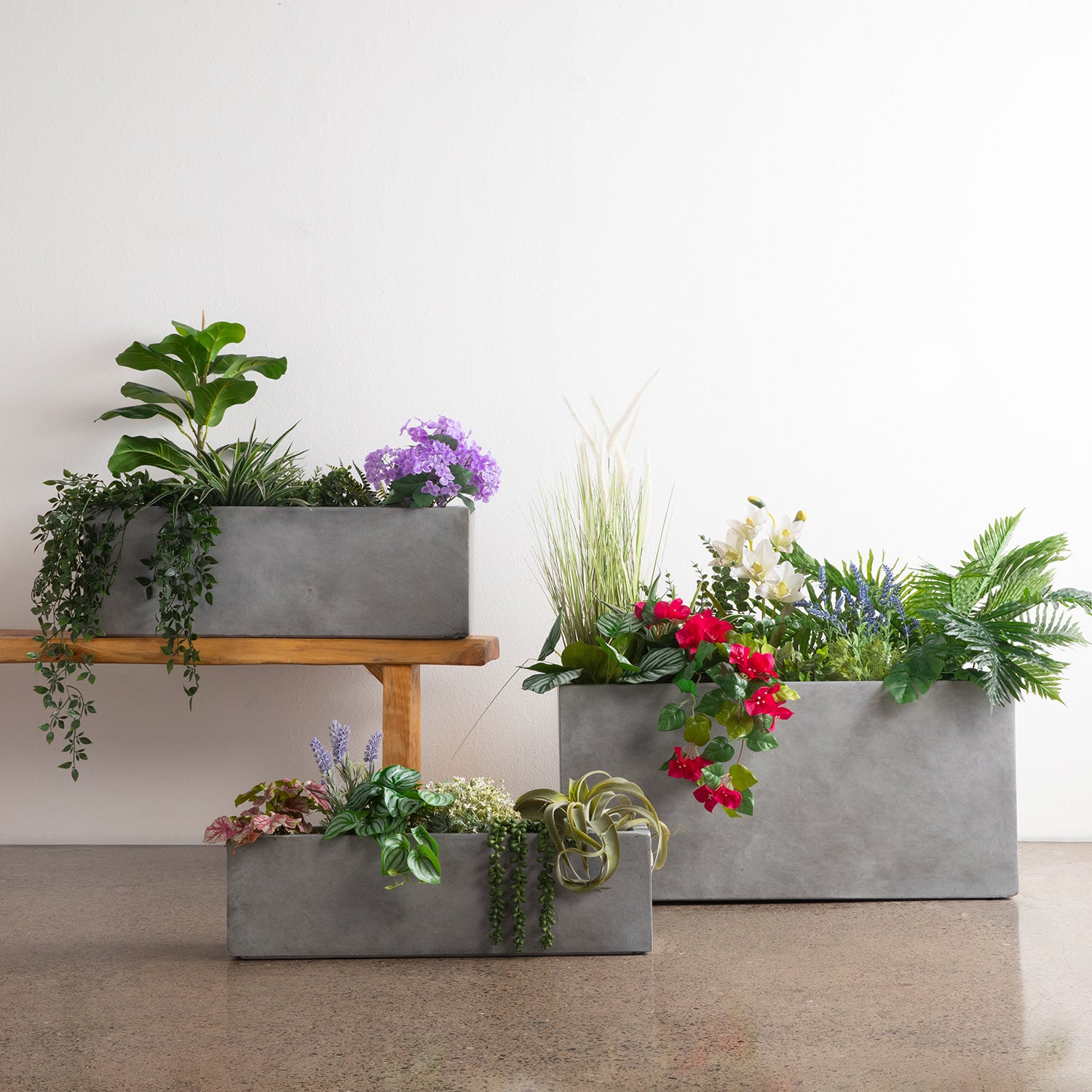 Macetero Patagonia Bajo 25 Gris