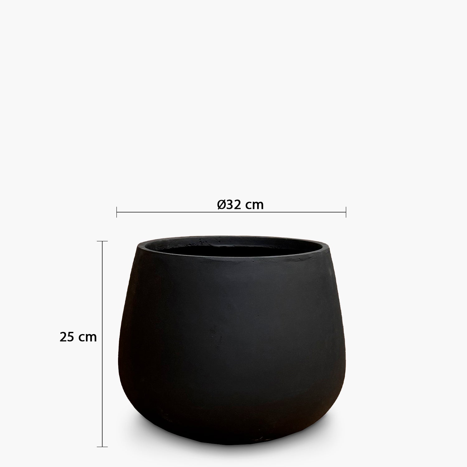 Macetero Aysen 25 Negro - Form Design
