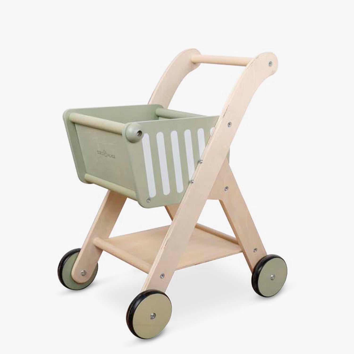 Carro de Supermercado Infantil de Madera Nina Verde