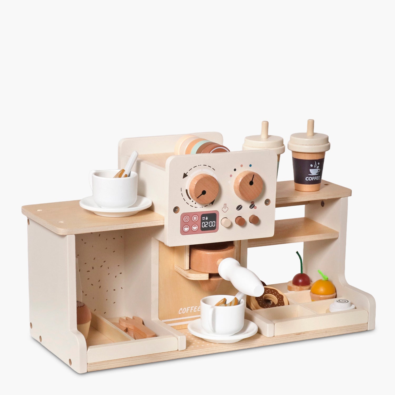 Cafetera Infantil de Madera Multicolor