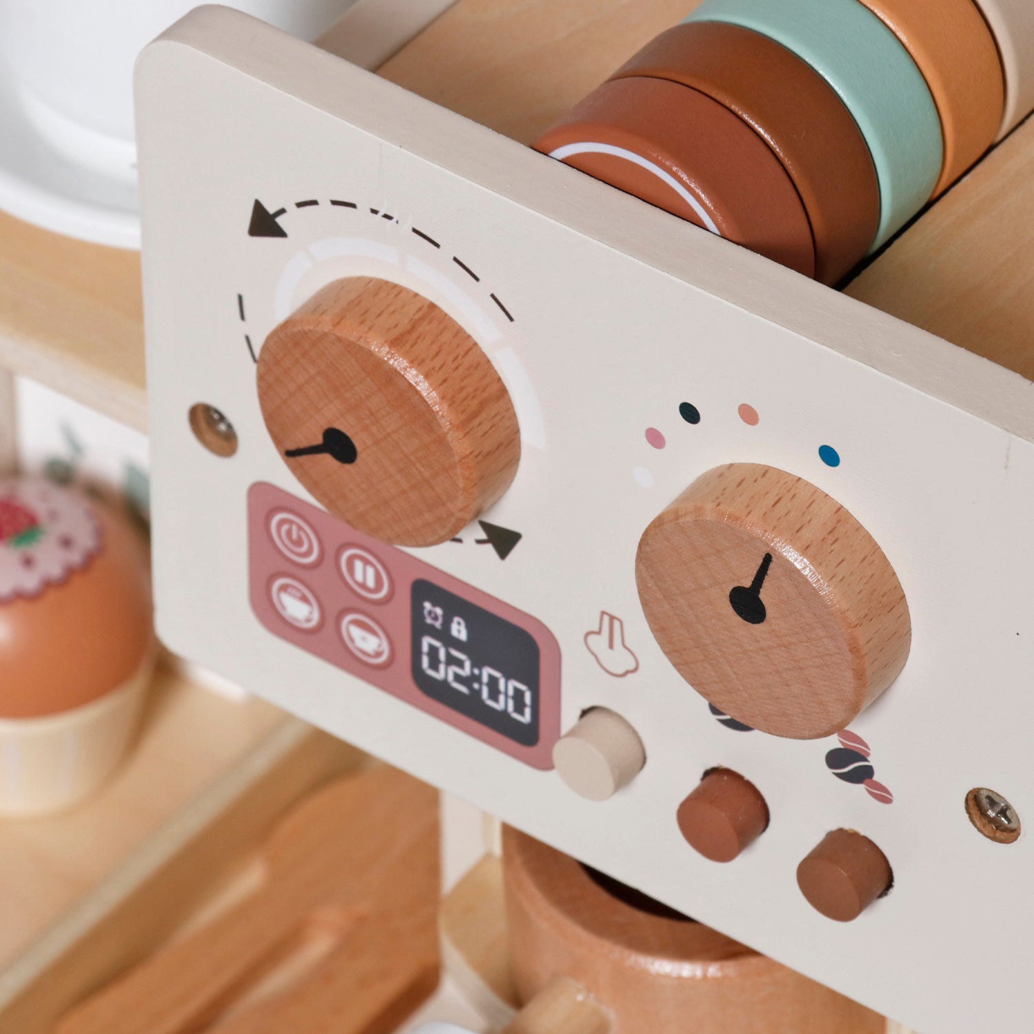 Cafetera Infantil de Madera Multicolor