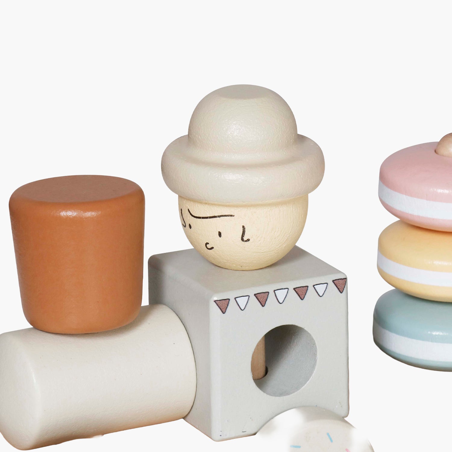 Tren Infantil de Madera Multicolor